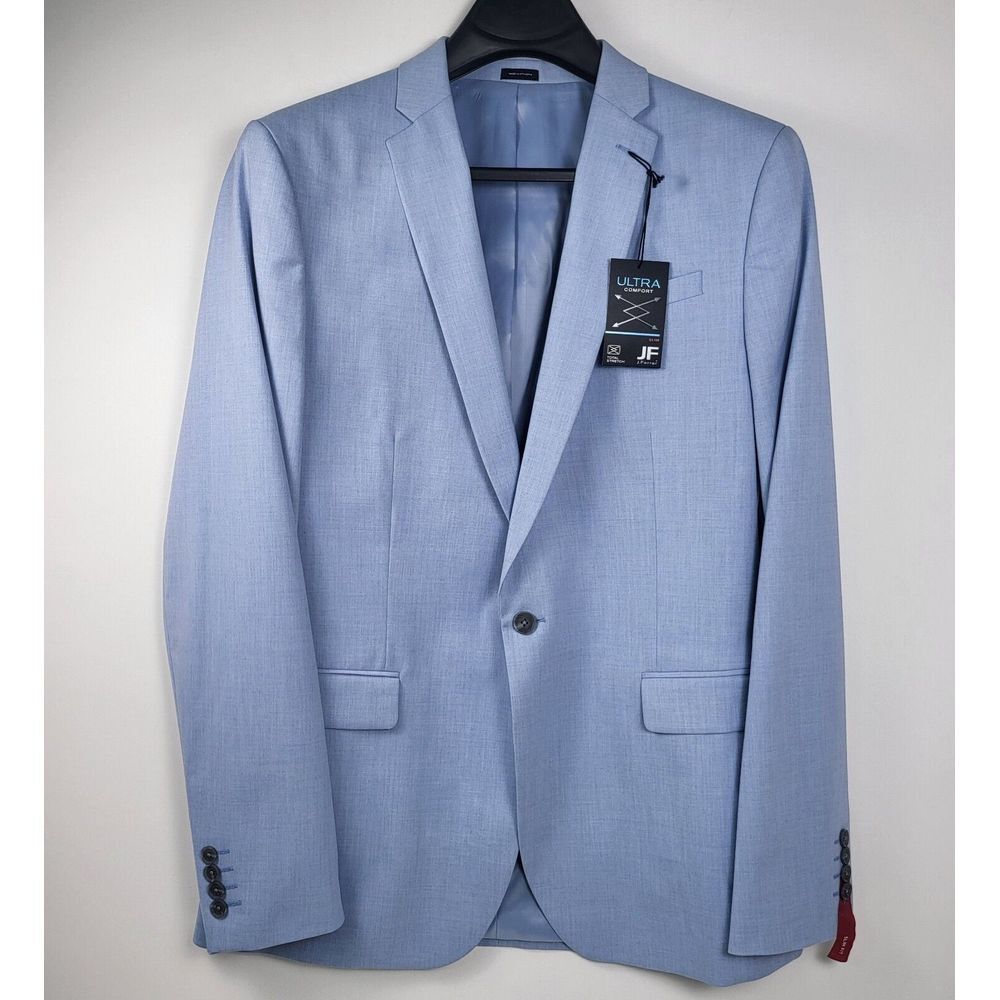 jf j.ferrar Light Blue Suit Jacket